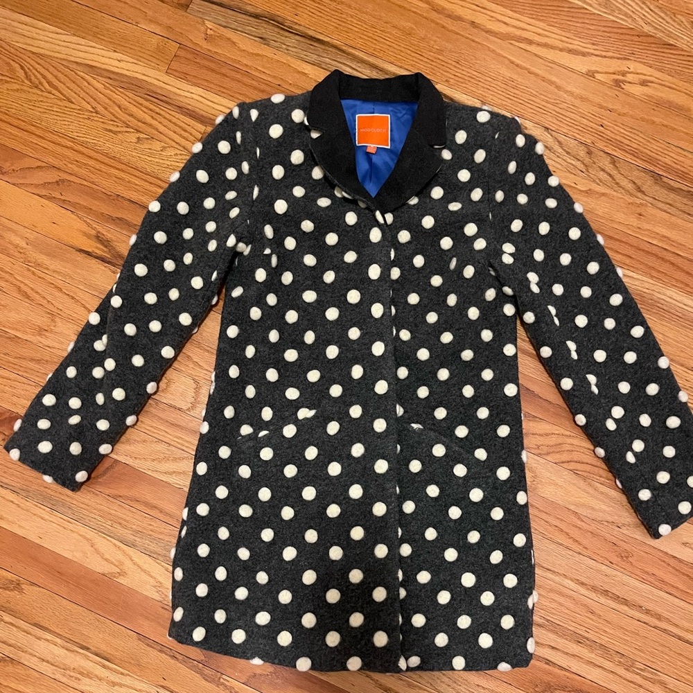 Beautiful ModCloth Gray Wool Coat medium